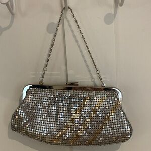Silver and Gold Chain Clutch